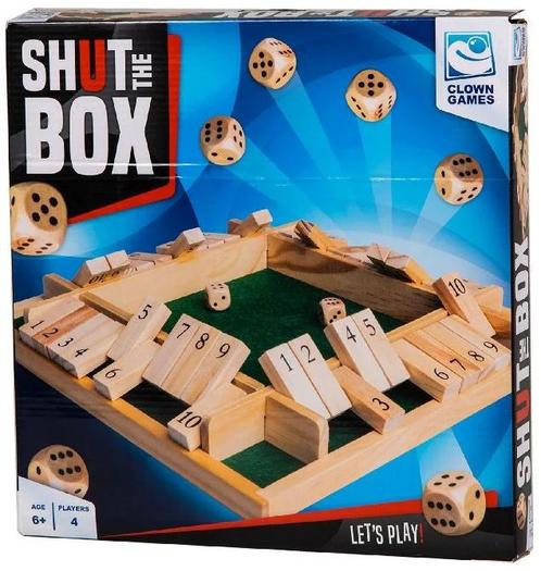 Clown Games - Shut the Box | Clown Games - Dobbelspellen, Hobby en Vrije tijd, Gezelschapsspellen | Bordspellen, Nieuw, Verzenden