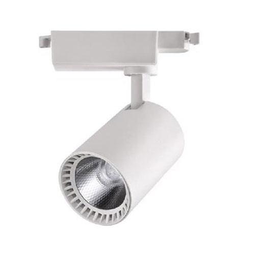 LED Railverlichting - 10W Rond - 4200K - Wit Aluminium, Huis en Inrichting, Lampen | Spots, Plafondspot of Wandspot, Nieuw, Led