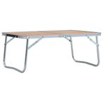 vidaXL Campingtafel inklapbaar 60x40 cm aluminium bruin, Verzenden, Nieuw