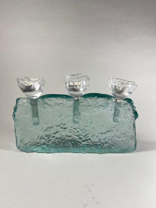 Andrzej Rafalski - sculptuur, Candleholder - 19 cm - Glas, Antiek en Kunst, Antiek | Glas en Kristal