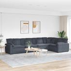 vidaXL Modulaire bank met kussens fluweel donkergrijs, Huis en Inrichting, Verzenden, Nieuw, Stof