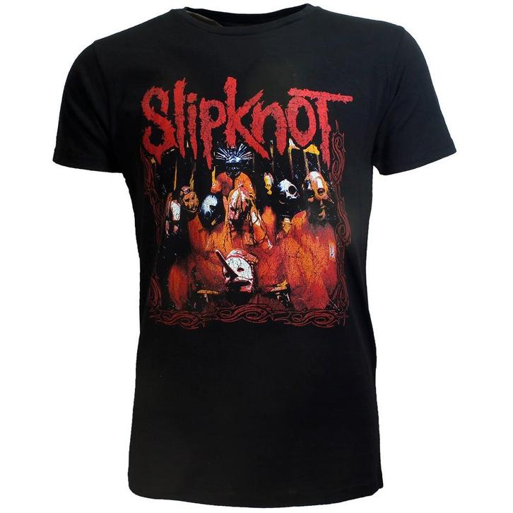 Slipknot Group Photo Band T-Shirt Zwart - Officiële, Kleding | Heren, T-shirts, Verzenden