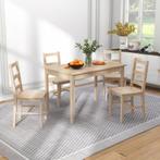 TRUUSK Eetgroep 5-delig Eettafel Met 4 Stoelen Rechthoekig R, Huis en Inrichting, Tafels | Eettafels, Verzenden, Nieuw