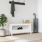 vidaXL Halbankje 100x28x45 cm massief grenenhout wit, Huis en Inrichting, Verzenden, Nieuw