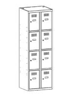 De Raat Lockerkast Sus 324 W 8 vaks, Nieuw, Ophalen of Verzenden