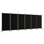 Zwarte Roomdivider 6 Panelen - Tweedekansje! OP=OP, Huis en Inrichting, Ophalen of Verzenden, Nieuw