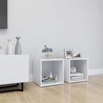 vidaXL Tv-meubelen 2 st 37x35x37 cm bewerkt hout wit, Huis en Inrichting, Kasten | Televisiemeubels, Nieuw, Verzenden
