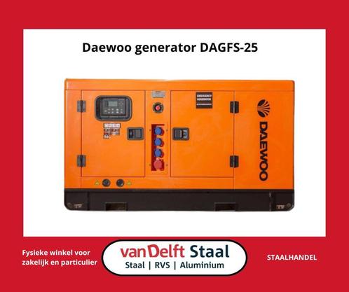 Generator Daewoo DAGFS-25 NIEUW€ 6000,-  25kVA, Doe-het-zelf en Verbouw, Aggregaten, 10 tot 30 kVA, Elektrisch startend, Geluidgedempt