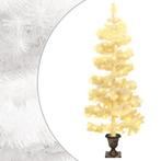 vidaXL Kunstkerstboom met verlichting en pot 120 cm PVC wit, Diversen, Kerst, Verzenden, Nieuw