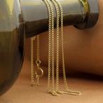Gouden gourmet schakel ketting | 51 cm (unisex) (unisex), Ophalen of Verzenden, Gebruikt, Overige kleuren, Goud