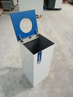 Papierbak 36x36x81 cm, afvalbak, blauwe bovenplaat, gebruikt, Ophalen of Verzenden, Gebruikt