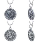 Echt zilveren ronde sterrenbeeld kettinghanger, Sieraden, Tassen en Uiterlijk, Kettinghangers, Verzenden, Nieuw, Zilver