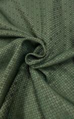 Geweven stof met opzet in tint op tint bosgroen in dubbele