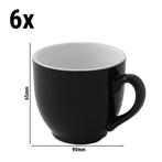 GGM Gastro | (6 stuks) COLORS - Koffiekop - 140ml - Zwart |, Huis en Inrichting, Keuken | Servies, Verzenden, Nieuw, Effen, Kop(pen) en/of Schotel(s)