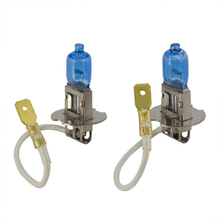 SuperWhite Blauw H3 55W/12V/4200K Halogeen Lampen, set á 2 s, Auto-onderdelen, Verlichting, Verzenden
