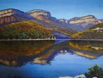 Enric Rubió (XX) - Automne dans le lac - blue orange