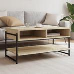 vidaXL Salontafel 90x50x45 cm bewerkt hout sonoma, Huis en Inrichting, Verzenden, Nieuw, Overige houtsoorten, 50 tot 100 cm