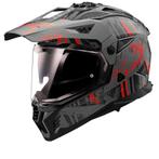 LS2 MX702 Pioneer II Crazy Zwart Rood Adventure Helm, Motoren, L, Nieuw met kaartje, Overige merken, Heren
