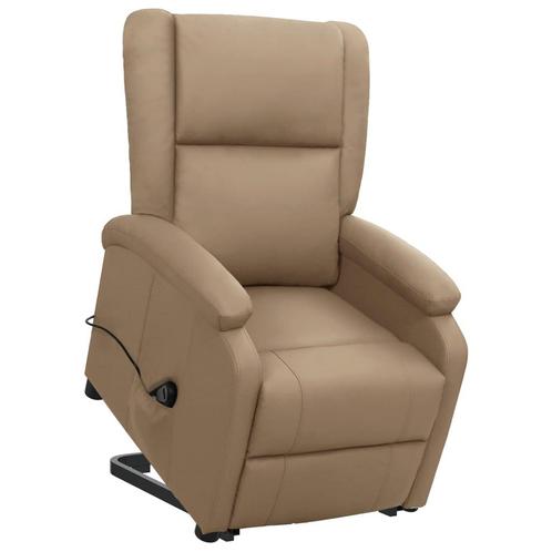 vidaXL Sta-op-stoel kunstleer cappuccinokleurig, Huis en Inrichting, Fauteuils, Nieuw, Verzenden