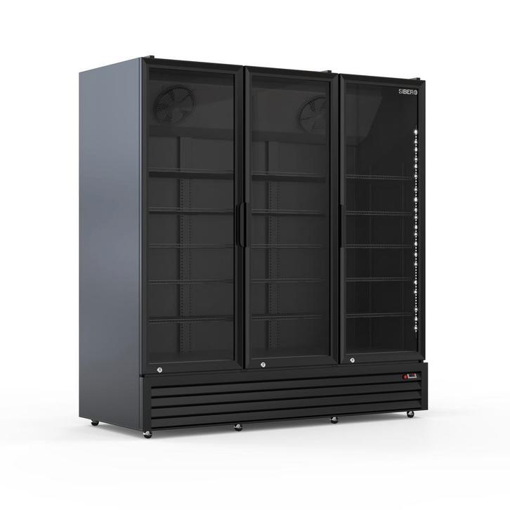 3 DEURS SUPERMARKT KOELKAST - 1500 LITER - ZWART/ZWART, Zakelijke goederen, Horeca | Keukenapparatuur, Nieuw in verpakking, Koelen en Vriezen