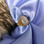 Gouden cocktail ring met diamanten;  0,54 ct., Gebruikt, Overige kleuren, Ophalen of Verzenden, 17 tot 18