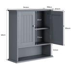 Badkamerkast Wandmontage – 2 Deuren en Open Planken Badkamer, Huis en Inrichting, Verzenden, Nieuw