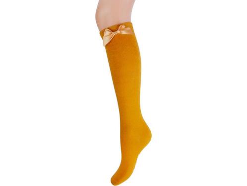Meisjes Kniekous - Strikje - Oker, Kinderen en Baby's, Kinderkleding | Schoenen en Sokken, Verzenden