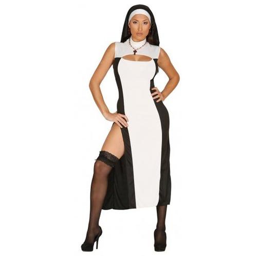 Sexy non kostuum zwart wit - Nonnen kleding, Hobby en Vrije tijd, Feestartikelen, Ophalen of Verzenden