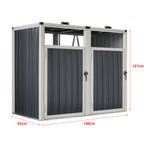 [pro.tec] Containerombouw Tarbek antraciet 121x146x82 cm
