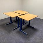 complete set 3 schooltafels,  Presikhaaf (stip rood), Beuken, Huis en Inrichting, Ophalen of Verzenden, Gebruikt