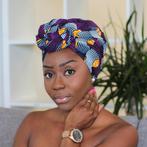 Afrikaanse hoofddoek / headwrap - Paarse tangle, Ophalen of Verzenden, Nieuw