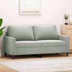 Kleine Bank Lichtgrijs Fluweel - Retourdeal - Knusse Zithoek, Huis en Inrichting, 150 tot 200 cm, 75 tot 100 cm, Ophalen of Verzenden