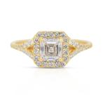 Cocktailring - 18 karaat Geel goud - 1.34ct. tw. Diamant