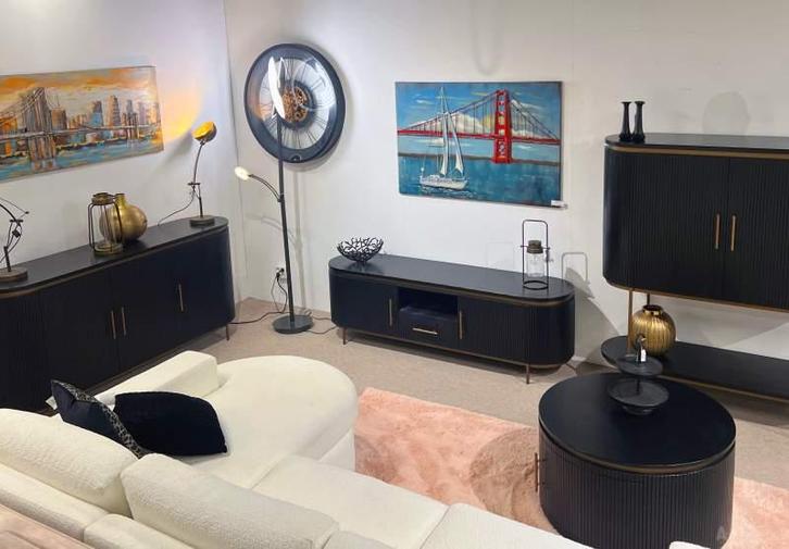 Woonkamerset Rivello - massief houten woonkamers, Huis en Inrichting, Complete eetkamers, Nieuw