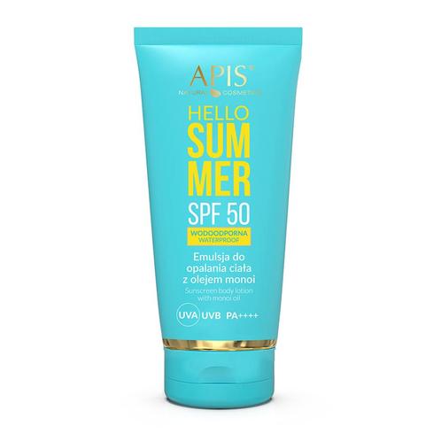 Apis hello summer spf 50 suncare emulsion with monoi oil..., Sieraden, Tassen en Uiterlijk, Uiterlijk | Cosmetica en Make-up, Nieuw