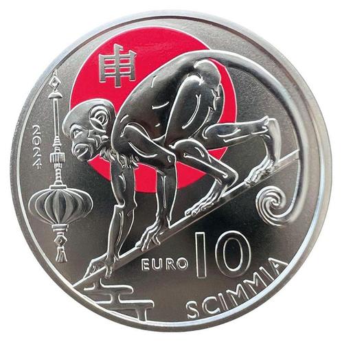 San Marino 10 Euro Jaar van de Aap 2024, Postzegels en Munten, Munten | Europa | Euromunten, Verzenden