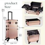 3-in-1 Rollende Make-upkoffer met Afneembare Trolley, Huis en Inrichting, Kasten | Overige, Verzenden, Nieuw