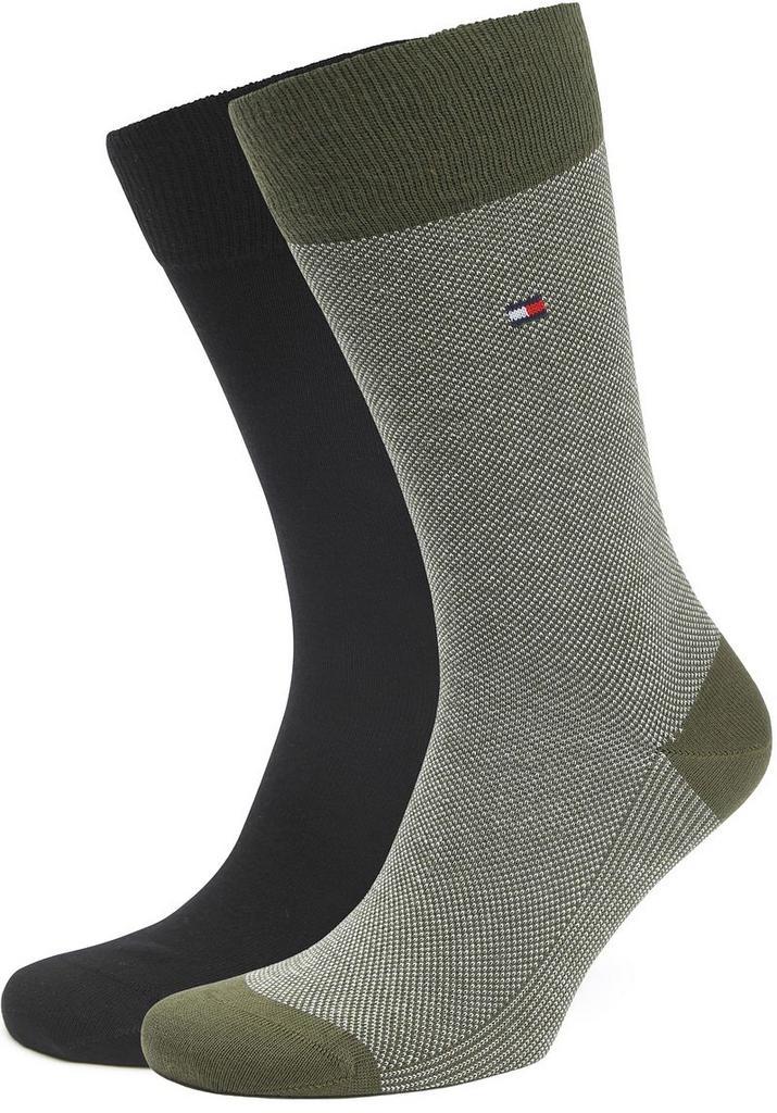 Tommy Hilfiger 2-Pack Sokken Birdseye Groen maat 43-46 Heren, Kleding | Heren, Sokken en Kousen, Nieuw, Verzenden