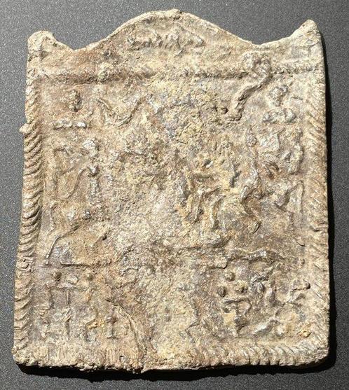 Oud-Romeins Lood Mystieke plaquette in de vorm van een oude, Antiek en Kunst, Antiek | Overige Antiek