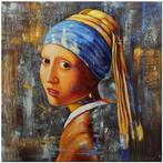 Meisje met de Parel olieverf schilderij 100x100cm