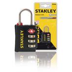 Stanley 3 Cijfer Hangslot Zwart – 30mm beugel - S742-054, Doe-het-zelf en Verbouw, Hang- en Sluitwerk, Verzenden, Nieuw