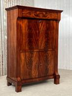 Secrétaire à abattant - Bloem mahonie - Hand gepolitoerd, Antiek en Kunst, Antiek | Meubels | Stoelen en Banken