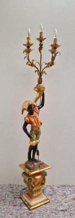 Blackamoor lampenstandaard met vijf lichtpunten - Candelabra, Antiek en Kunst