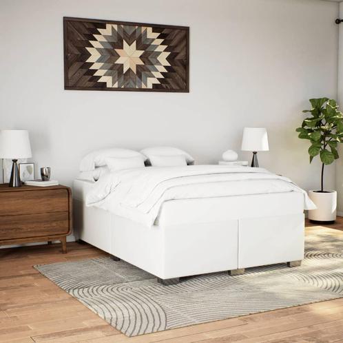 vidaXL Bedframe kunstleer wit 160x200 cm, Huis en Inrichting, Slaapkamer | Bedden, 160 cm, 200 cm, Wit, Tweepersoons, Nieuw, Overige materialen