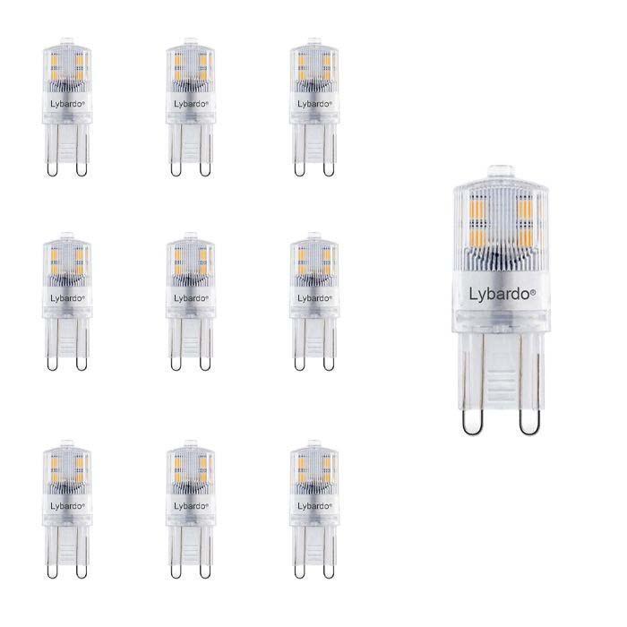 Set van 10 LED lampen G9 | 230 volt | 2 watt | 2700K warm wi, Huis en Inrichting, Lampen | Losse lampen, Overige typen, Nieuw