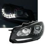 Koplampen dagrijlicht VW GOLF 6 10 08-12 ZWART TRU DRL, Ophalen of Verzenden, Nieuw