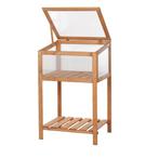 Verhoogde Kweekbak met Kas Deksel Eikenlook 59 x 52 x 96 cm, Verzenden