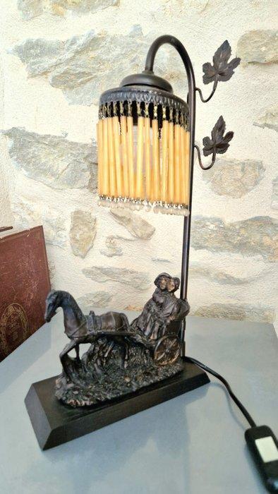 Tafellamp - Hars, Hout, Antiek en Kunst, Curiosa en Brocante