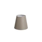 Linnen klemkap taupe rond schuin 12/8/11, Landelijk / Rustiek, Overige kleuren, Rond, Nieuw