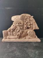 sculptuur, Leone di San marco in marmo nembro rosa - 30 cm -